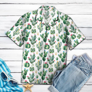 Amazing Cactus Watercolor Art Aloha Hawaiian Shirt, Hawaiian For Gift