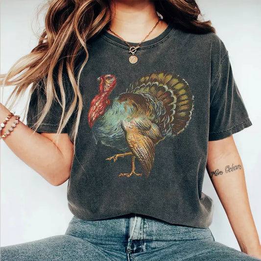 Thanksgiving Vintage Turkey Shirt, Christmas Sweatshirt Cute, Christmas Winter Sweatshirt