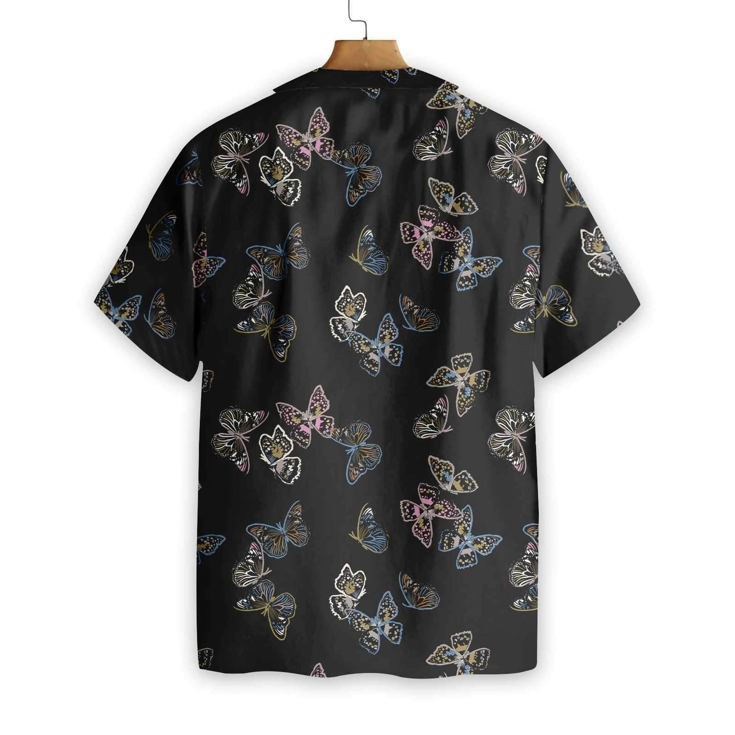 Into Darkness Paint Brush Butterflies Design Hawaiian Shirt, Hawaiian For Gift