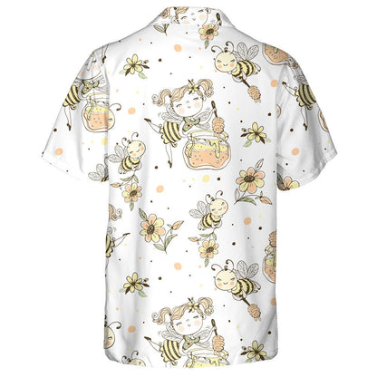 Natural Summer Flower Fairy And Honey Bees Hawaiian Shirt, Hawaiian Shirt Gift, Christmas Gift