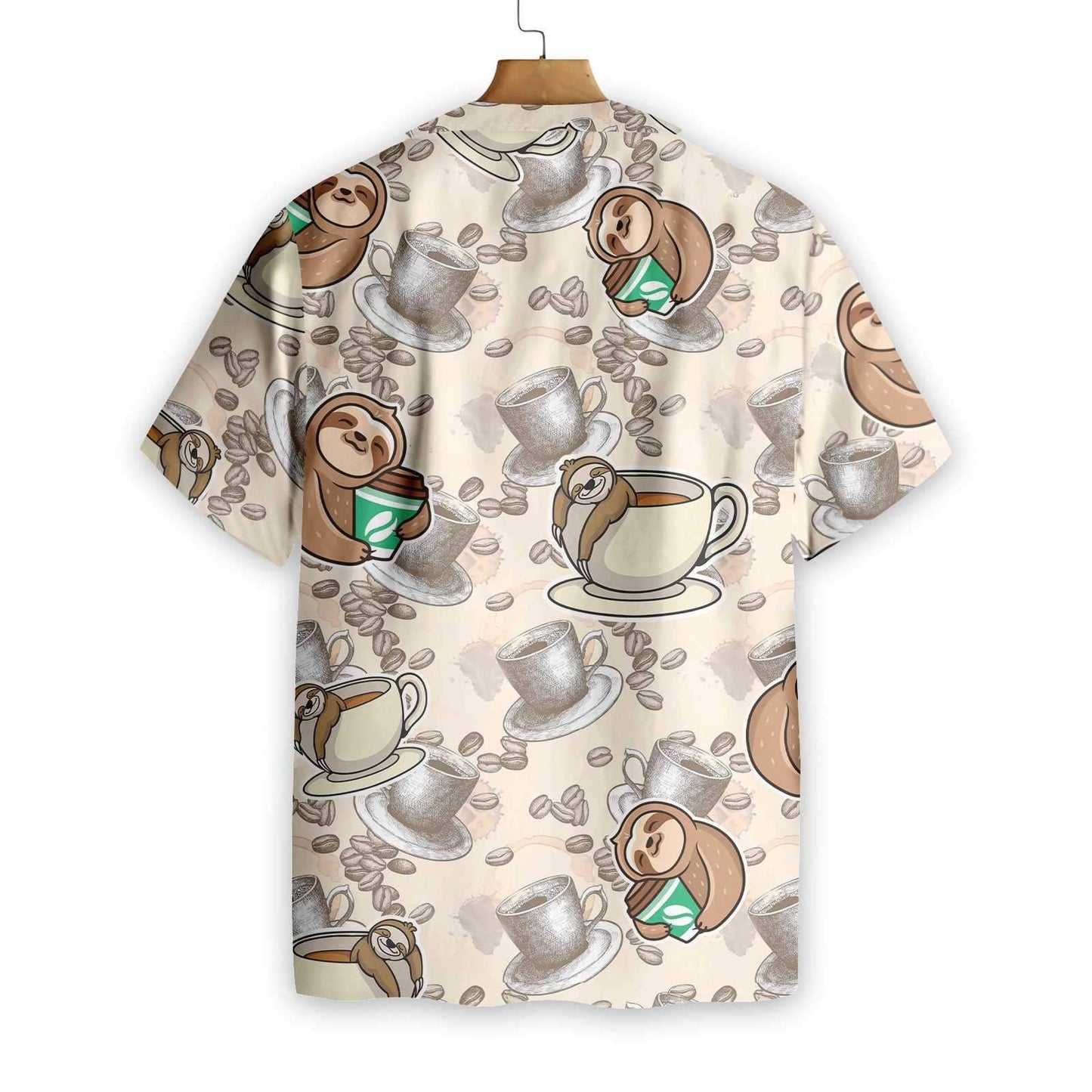 Ideal Coffee And Lazy Sloth Design Hawaiian Shirt, Hawaiian For Gift