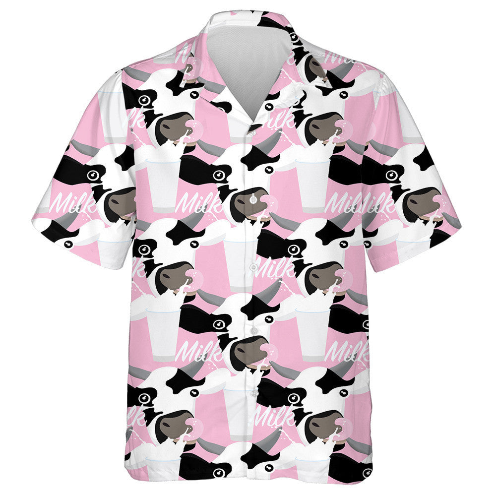 Happy Cow And Cloud Doodle Style Hawaiian Shirt, Hawaiian For Gift