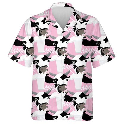 Happy Cow And Cloud Doodle Style Hawaiian Shirt, Hawaiian For Gift