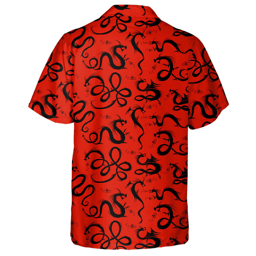 Scáthchruth Tatú Dubh Dragon na hÁise Léine Seanré Haváí Stíl, Bronntanas Léine Haváís, Bronntanas Nollag