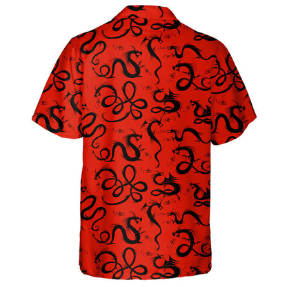 Scáthchruth Tatú Dubh Dragon na hÁise Léine Seanré Haváí Stíl, Bronntanas Léine Haváís, Bronntanas Nollag