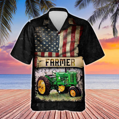 USA Brat Design Léine Haváíais Is Feirmeoir Mé, Bronntanas Léine Haváíais, Bronntanas Nollag