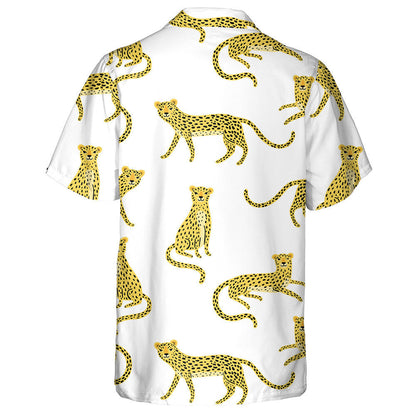 Gleoite Cartún Liopard Ar Chúlra Bán Léine Haváís, Bronntanas Léine Haváí, Bronntanas Nollag