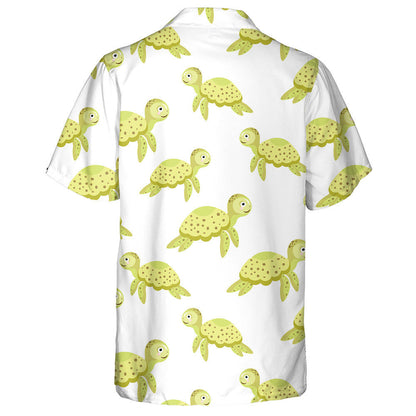 Lime Funny Turtles Isolated On White Background Hawaiian Shirt, Hawaiian Shirt Gift, Christmas Gift