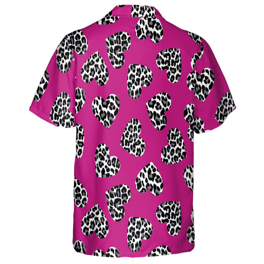 Croí Liopard Ar Bándearg Dorcha i Stíl Seanré Léine Haváís, Bronntanas Léine Haváís, Bronntanas Nollag