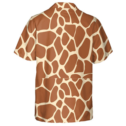 Tan And Brown Giraffe Skin Textured Pattern Hawaiian Shirt, Hawaiian Shirt Gift, Christmas Gift