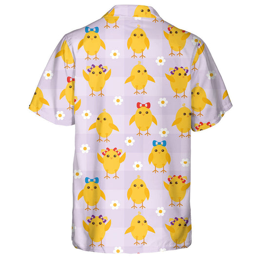 Sicín Le Carbhait Bhogha Agus Bláthanna ar Violet Cúlra Léine Haváís, Bronntanas Léine Haváí, Bronntanas Nollag