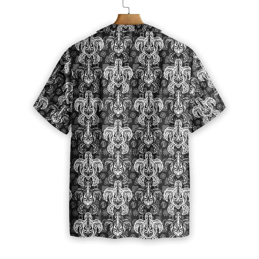 Indigenous Tribal Polynesian Style Sea Turtle Pattern Hawaiian Shirt, Hawaiian Shirt Gift, Christmas Gift