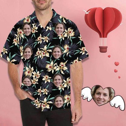 Téama Aghaidhe Bláthanna Lily Léine Haváís Grianghraf Saincheaptha Ornáideach, Bronntanas Léine Haváís, Bronntanas Nollag