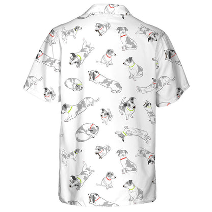 Beagle Dog Different Poses With Colorful Collar Hawaiian Shirt, Hawaiian Shirt Gift, Christmas Gift