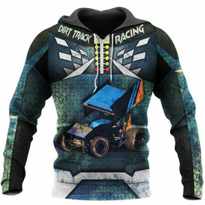 3D Dirt Track Racing Tshirt Hoodie Apparel