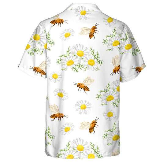 Beacha Geala Nádúrtha Samhraidh Agus Bláthanna Camomile Bán Léine Haváís, Bronntanas Léine Haváís, Bronntanas Nollag