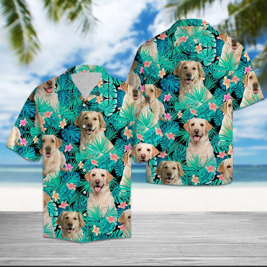 Into Labrador Retriever Tropical Jungle Design Hawaiian Shirt, Hawaiian For Gift