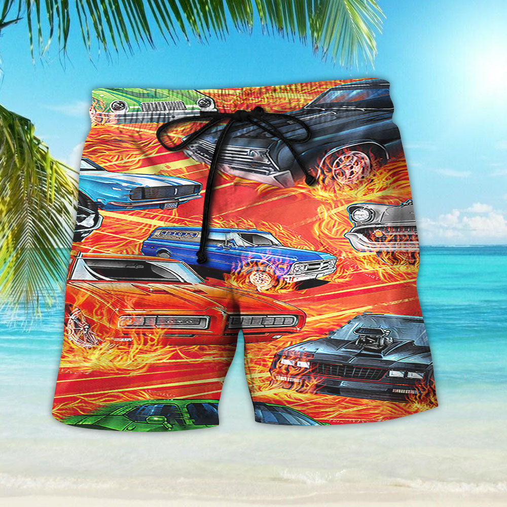 Car On Fire - Hawaiian Shirt-Hawaiian Shirt Gift, Christmas Gift