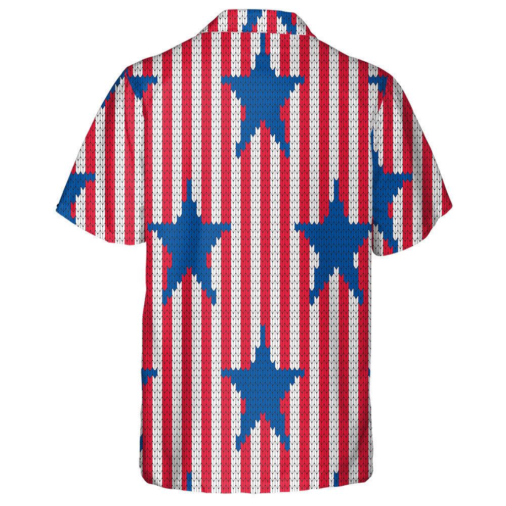 Stíl Chniotáilte Stráicí SAM 4ú Iúil Patrún Léine Haváís, Bronntanas Léine Haváís, Bronntanas Nollag