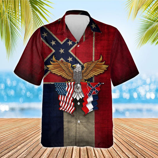 Mississippi State Eagle On Maroon Design Hawaiian Shirt,Hawaiian Shirt Gift, Christmas Gift
