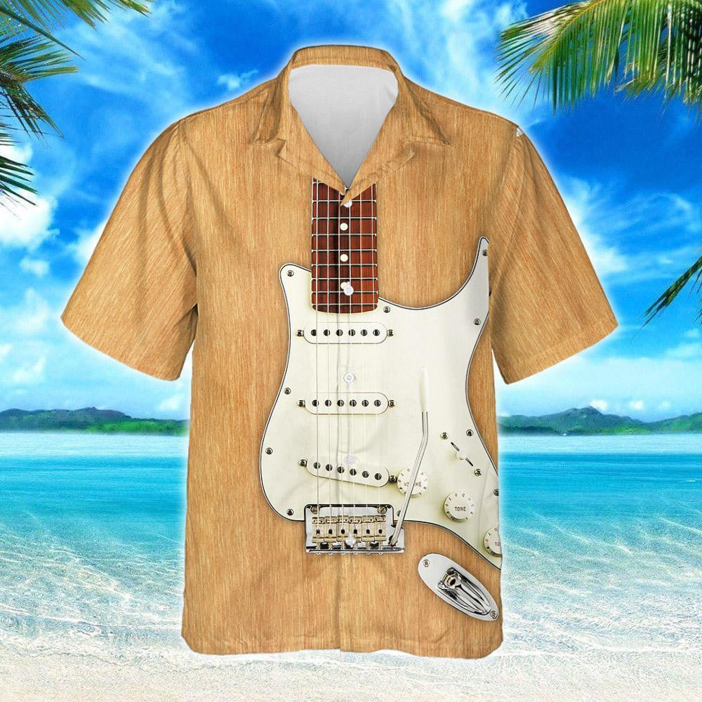 Giotár Leictreach I bpatrún Ábhar beige Cruthanna Samhraidh Léine Haváís, Bronntanas Léine Haváís, Bronntanas Nollag