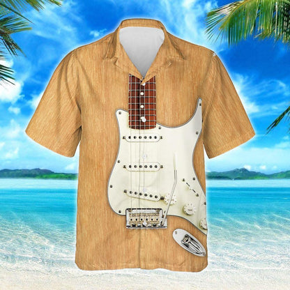 Giotár Leictreach I bpatrún Ábhar beige Cruthanna Samhraidh Léine Haváís, Bronntanas Léine Haváís, Bronntanas Nollag