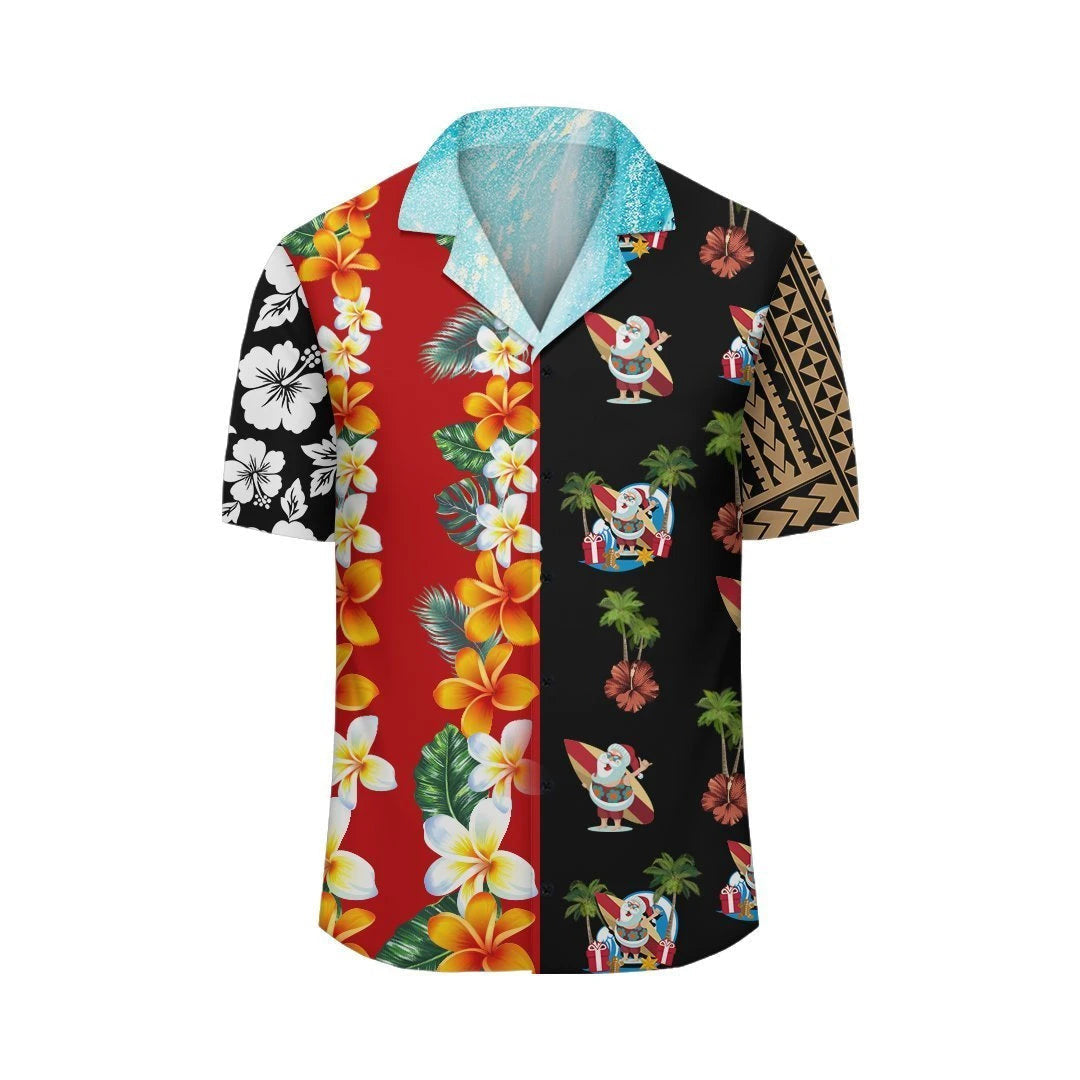 Hawaii Mele Kalikimaka Christmas Tropical Flower Hawaiian Shirt Hawaiian Shirt Gift, Christmas Gift