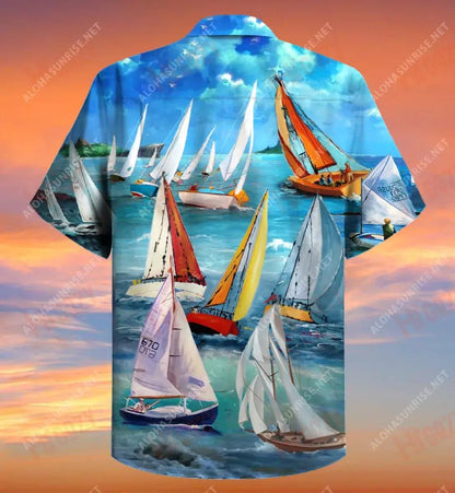 Ardaigh na Seolta Chun Gabháil na Gaoithe Léine Gearr Muinchille Unisex Aigéan T Léinte Haváís Na Léinte Haváís is Fearr Patrún Léine Haváís, Bronntanas Léine Haváís, Bronntanas Nollag