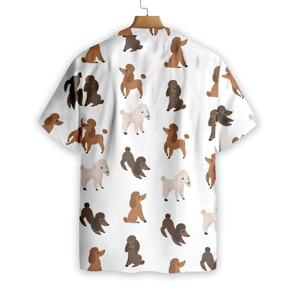 Love Puppies Run Around Poodle Design Hawaiian Shirt,Hawaiian Shirt Gift, Christmas Gift
