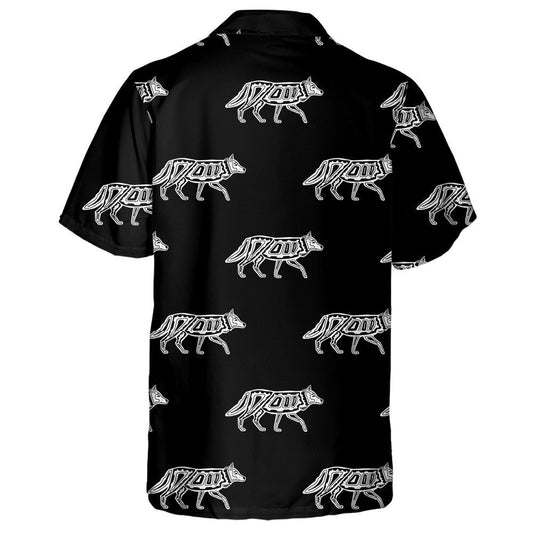 Traditional Folk Motif With Wolf And Ornament Hawaiian Shirt, Hawaiian Shirt Gift, Christmas Gift