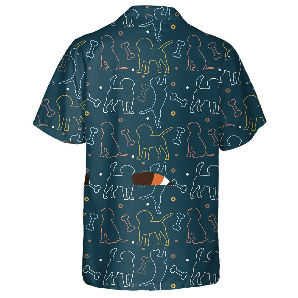 Cartoon Home Pet Beagle In Poses Hawaiian Shirt, Hawaiian For Gift