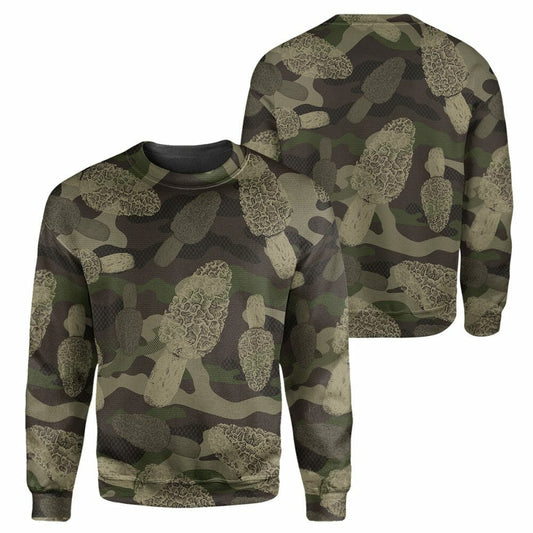 Morel Mushroom Camo - 3D All Over Printed Shirt Tshirt Hoodie Apparel