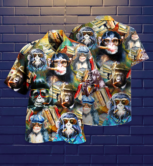 Gorillas Smile Love Animals - Hawaiian Shirt, Hawaiian Shirt Gift, Christmas Gift