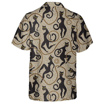 Leopard Africa With Flower And Leaf Garden Hawaiian Shirt, Hawaiian Shirt Gift, Christmas Gift