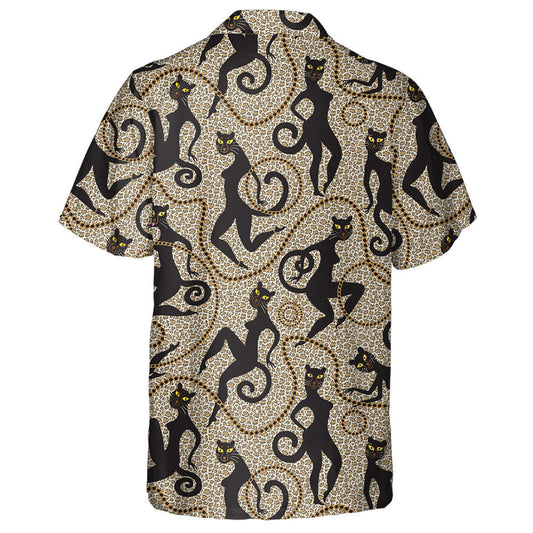 Leopard Africa With Flower And Leaf Garden Hawaiian Shirt, Hawaiian Shirt Gift, Christmas Gift