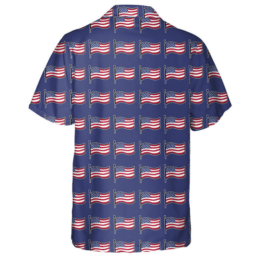 Design Theme USA Patriotic Elements With Flags Hawaiian Shirt, Hawaiian Shirt Gift, Christmas Gift