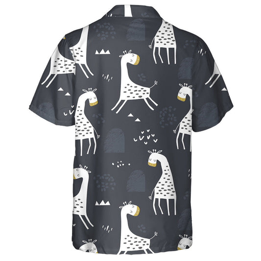 Léaráid Sioráf Bán Álainn Patrún Cúlra Dorcha Léine Haváís, Bronntanas Léine Haváíais, Bronntanas Nollag