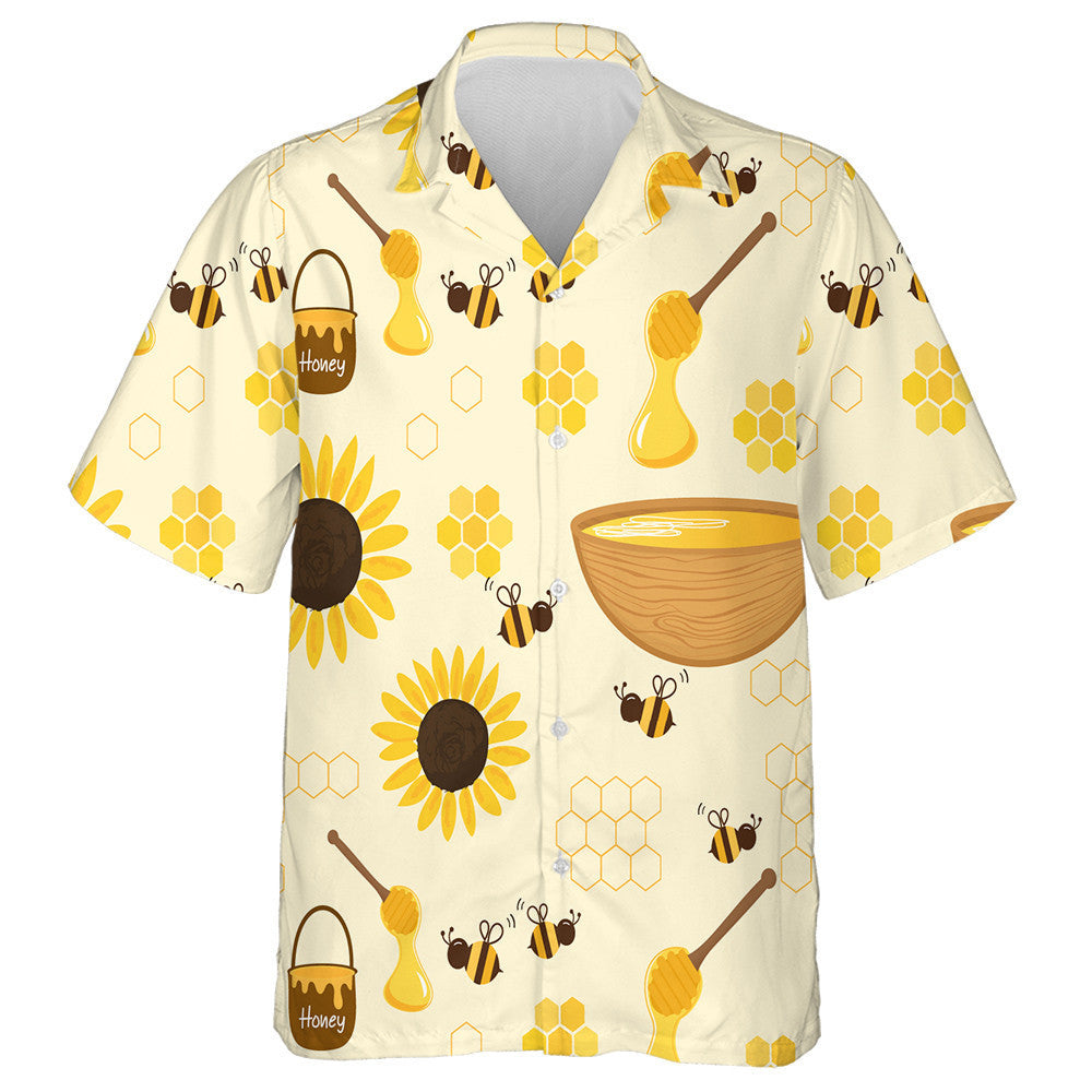 Cartún Bee Buicéad Meala Lus na Gréine Hive Gabha Dubh Adhmaid Léine Haváís, Bronntanas Léine Haváís, Bronntanas Nollag