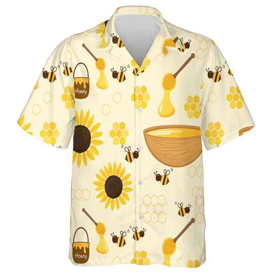 Cartún Bee Buicéad Meala Lus na Gréine Hive Gabha Dubh Adhmaid Léine Haváís, Bronntanas Léine Haváís, Bronntanas Nollag