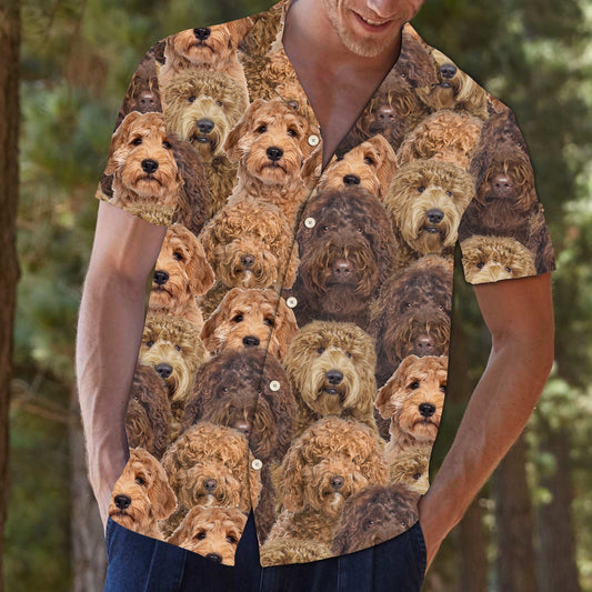 Labradoodle Awesome Dog Face Collection Hawaiian Shirt, Hawaiian For Gift