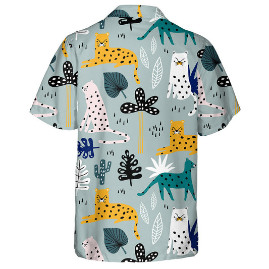 Ainmhí le Brainse Pailme Liopard agus Cúlra Trópaiceach Léine Haváí, Bronntanas Léine Haváís, Bronntanas Nollag