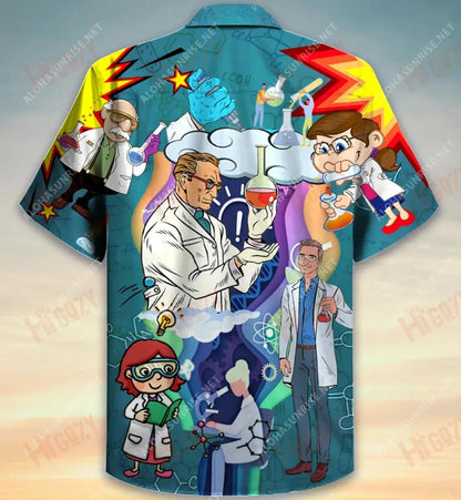 Is é an Cheimic Mo Phaisean Léine Gearr Muinchille Unisex Caitheamh aimsire Léinte haváíais Léinte seanré Haváíais Léinte Greannmhar haváíais, Bronntanas Léine Haváís, Bronntanas Nollag