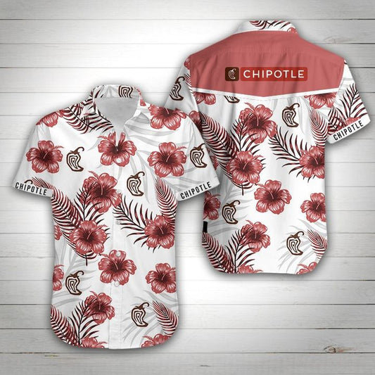 Chipotle Tropical Flower Hawaiian Shirt_Hawaiian Shirt Gift, Christmas Gift