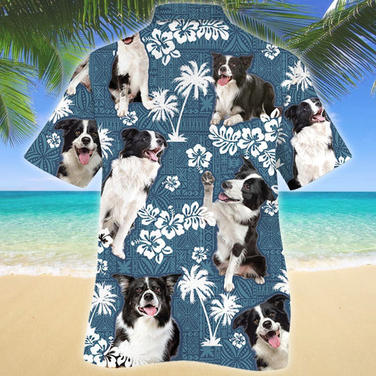 Madra Teorann Collie Gorm Agus Patrún Treibhe Dubh Léine Haváís, Bronntanas Léine Haváís, Bronntanas Nollag