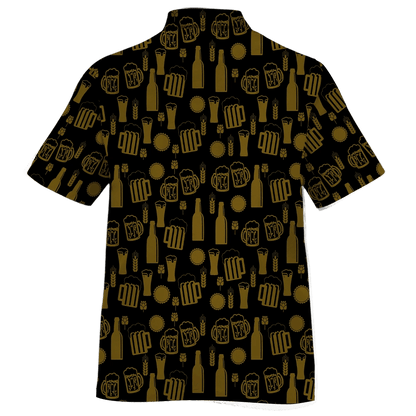 Beer Party Funny Elements Dark Theme Hawaiian Shirt, Hawaiian Shirt Gift, Christmas Gift