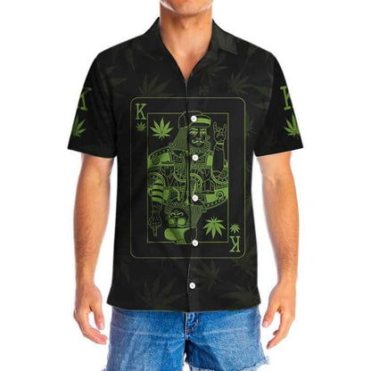 Dearadh Cárta Rí Dope Marijuana Léine Haváís, Bronntanas Léine Haváise, Bronntanas Nollag