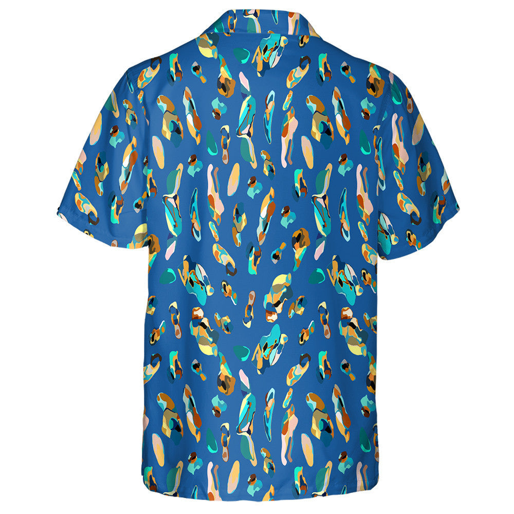 Wild African Leopard With Watercolor Style Hawaiian Shirt, Hwaiian For Gift