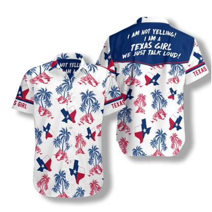 Copy of Texas Proud Blue Artistic Background Design Hawaiian Shirt,Hawaiian Shirt Gift, Christmas Gift