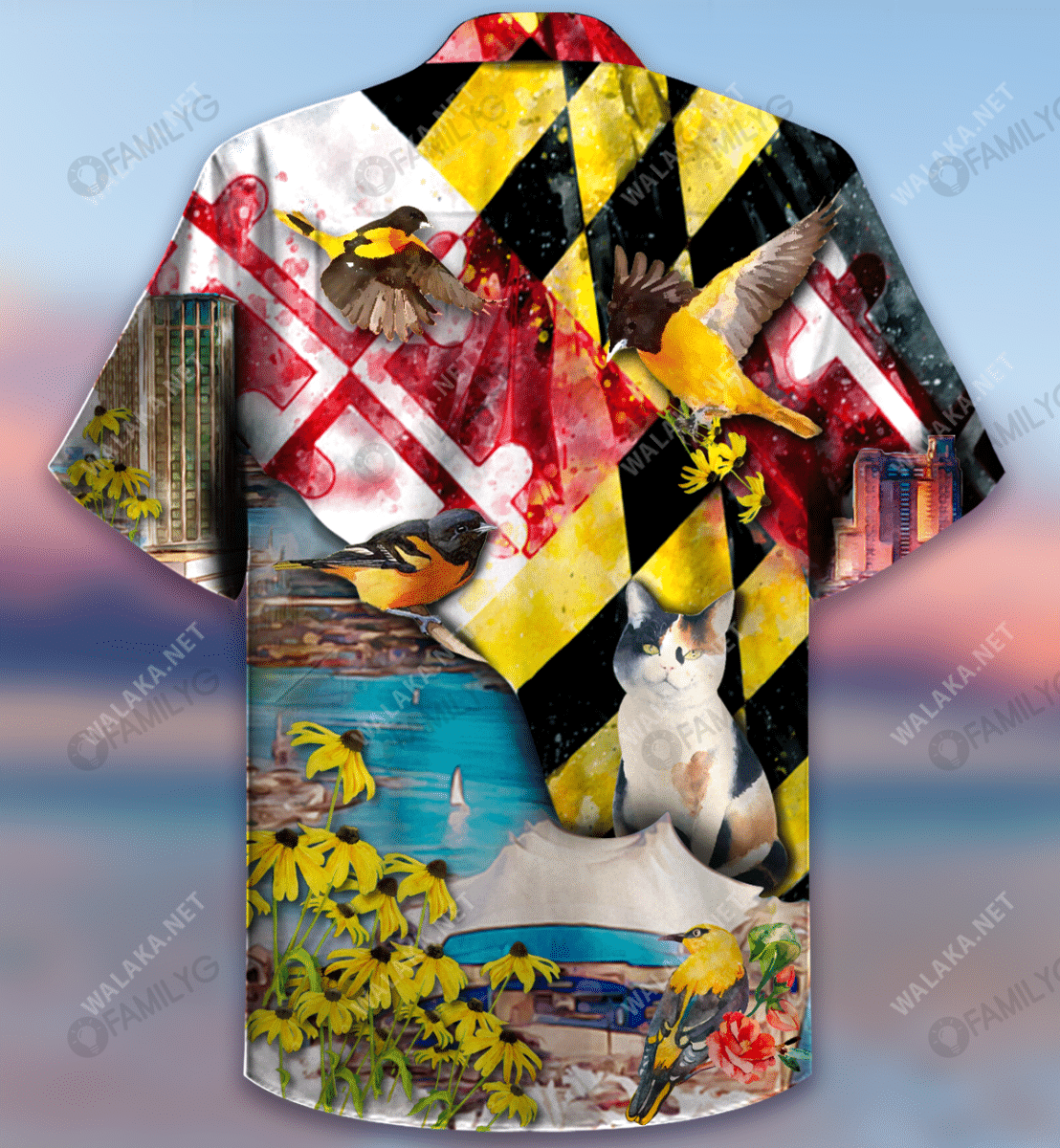 Beautiful Maryland State Hawaiian Shirt,Hawaiian Shirt Gift, Christmas Gift