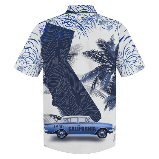 Crann Pailme Trópaiceach Le Léarscáil Chalifornia Agus Léine Haváí an Charr, Bronntanas Léine Haváíais, Bronntanas Nollag